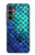 S3047 Green Mermaid Fish Scale Hülle Schutzhülle Taschen für Samsung Galaxy S23 FE