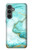 S3399 Green Marble Graphic Print Hülle Schutzhülle Taschen für Samsung Galaxy S23 FE