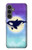 S3807 Killer Whale Orca Moon Pastel Fantasy Hülle Schutzhülle Taschen für Samsung Galaxy S23 FE