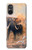 S1292 Dusty Elephant Egrets Hülle Schutzhülle Taschen für Sony Xperia 5 V