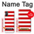 S2364 Red and White Striped Hülle Schutzhülle Taschen für Sony Xperia 5 V