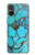 S2685 Aqua Turquoise Gemstone Graphic Printed Hülle Schutzhülle Taschen für Sony Xperia 5 V