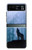 S0935 Wolf Howling in Forest Hülle Schutzhülle Taschen für Motorola Razr 40
