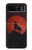 S2955 Wolf Howling Red Moon Hülle Schutzhülle Taschen für Motorola Razr 40