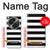 S1596 Black and White Striped Hülle Schutzhülle Taschen für OnePlus OPEN