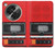 S3204 Red Cassette Recorder Graphic Hülle Schutzhülle Taschen für OnePlus OPEN