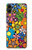 S3281 Colorful Hippie Flowers Pattern Hülle Schutzhülle Taschen für Samsung Galaxy A05