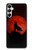 S2955 Wolf Howling Red Moon Hülle Schutzhülle Taschen für Samsung Galaxy A05s