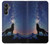 S3555 Wolf Howling Million Star Hülle Schutzhülle Taschen für Samsung Galaxy A05s