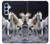 S0246 White Horse Hülle Schutzhülle Taschen für Samsung Galaxy A15 5G