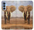 S0310 African Elephant Hülle Schutzhülle Taschen für Samsung Galaxy A15 5G