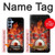 S1431 Skull Drum Fire Rock Hülle Schutzhülle Taschen für Samsung Galaxy A15 5G