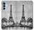 S2350 Old Paris Eiffel Tower Hülle Schutzhülle Taschen für Samsung Galaxy A15 5G