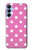 S2358 Pink Polka Dots Hülle Schutzhülle Taschen für Samsung Galaxy A15 5G