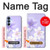 S2361 Purple White Flowers Hülle Schutzhülle Taschen für Samsung Galaxy A15 5G