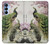 S2773 Peacock Chinese Brush Painting Hülle Schutzhülle Taschen für Samsung Galaxy A15 5G