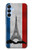 S2859 Vintage France Flag Eiffel Tower Hülle Schutzhülle Taschen für Samsung Galaxy A15 5G