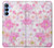 S3036 Pink Sweet Flower Flora Hülle Schutzhülle Taschen für Samsung Galaxy A15 5G