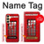 S0058 British Red Telephone Box Hülle Schutzhülle Taschen für Samsung Galaxy A25 5G