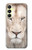 S2399 White Lion Face Hülle Schutzhülle Taschen für Samsung Galaxy A25 5G