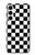 S1611 Black and White Check Chess Board Hülle Schutzhülle Taschen für Samsung Galaxy A35 5G