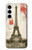 S2108 Eiffel Tower Paris Postcard Hülle Schutzhülle Taschen für Samsung Galaxy A35 5G