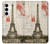 S2108 Eiffel Tower Paris Postcard Hülle Schutzhülle Taschen für Samsung Galaxy A35 5G