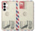 S3551 Vintage Airmail Envelope Art Hülle Schutzhülle Taschen für Samsung Galaxy A35 5G