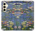 S0997 Claude Monet Water Lilies Hülle Schutzhülle Taschen für Samsung Galaxy S24