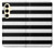 S1596 Black and White Striped Hülle Schutzhülle Taschen für Samsung Galaxy S24