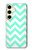 S1723 Mint Chevron Zigzag Hülle Schutzhülle Taschen für Samsung Galaxy S24