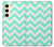 S1723 Mint Chevron Zigzag Hülle Schutzhülle Taschen für Samsung Galaxy S24