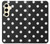 S2299 Black Polka Dots Hülle Schutzhülle Taschen für Samsung Galaxy S24