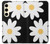 S2315 Daisy White Flowers Hülle Schutzhülle Taschen für Samsung Galaxy S24
