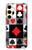 S3463 Poker Card Suit Hülle Schutzhülle Taschen für Samsung Galaxy S24