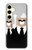 S3557 Bear in Black Suit Hülle Schutzhülle Taschen für Samsung Galaxy S24