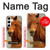 S1595 Beautiful Brown Horse Hülle Schutzhülle Taschen für Samsung Galaxy S24 Plus