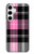 S3091 Pink Plaid Pattern Hülle Schutzhülle Taschen für Samsung Galaxy S24 Plus