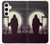 S3262 Grim Reaper Night Moon Cemetery Hülle Schutzhülle Taschen für Samsung Galaxy S24 Plus