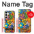 S3281 Colorful Hippie Flowers Pattern Hülle Schutzhülle Taschen für Samsung Galaxy S24 Plus