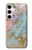 S3717 Rose Gold Blue Pastel Marble Graphic Printed Hülle Schutzhülle Taschen für Samsung Galaxy S24 Plus