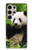 S1073 Panda Enjoy Eating Hülle Schutzhülle Taschen für Samsung Galaxy S24 Ultra