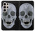 S1286 Diamond Skull Hülle Schutzhülle Taschen für Samsung Galaxy S24 Ultra
