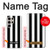 S2297 Black and White Vertical Stripes Hülle Schutzhülle Taschen für Samsung Galaxy S24 Ultra