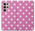 S2358 Pink Polka Dots Hülle Schutzhülle Taschen für Samsung Galaxy S24 Ultra