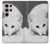 S2569 White Arctic Fox Hülle Schutzhülle Taschen für Samsung Galaxy S24 Ultra