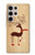 S3081 Wooden Raindeer Graphic Printed Hülle Schutzhülle Taschen für Samsung Galaxy S24 Ultra