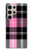 S3091 Pink Plaid Pattern Hülle Schutzhülle Taschen für Samsung Galaxy S24 Ultra