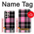 S3091 Pink Plaid Pattern Hülle Schutzhülle Taschen für Samsung Galaxy S24 Ultra