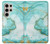 S3399 Green Marble Graphic Print Hülle Schutzhülle Taschen für Samsung Galaxy S24 Ultra